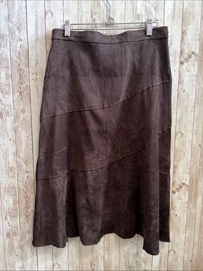 🆕 Allison Daley Chocolate Brown Tiered Midi Skirt